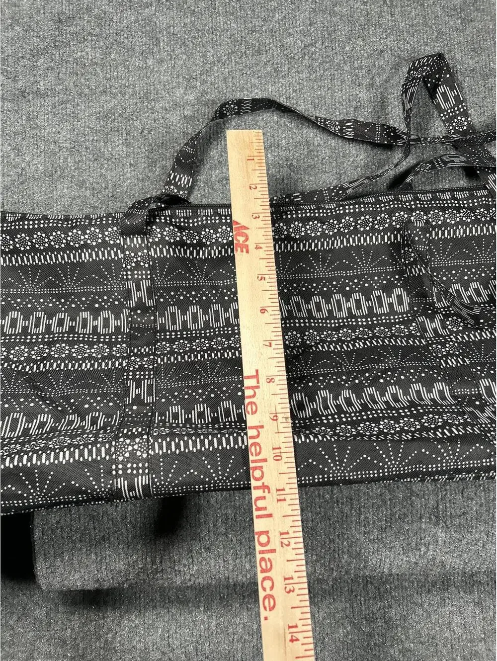 Sanuk DSW Black and White Patterned yoga Tote Bag